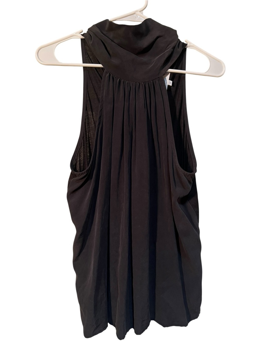 Feel The Piece Terre Jacobs Women's Sz XS/S Sleeveless Blouse Mock Neck Tie Back